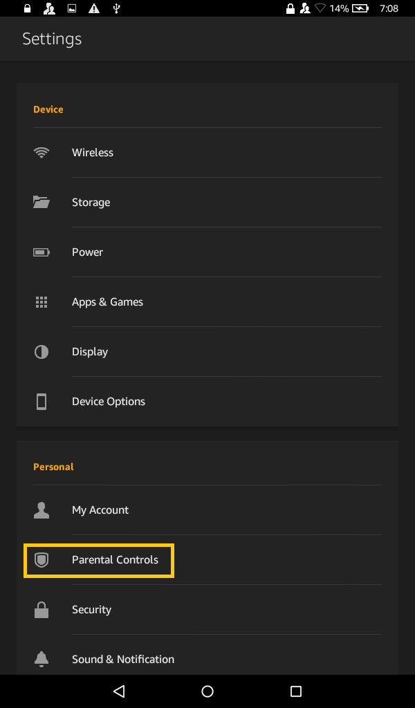 Kindle Fire’s builtin Parental Controls CloudVeil